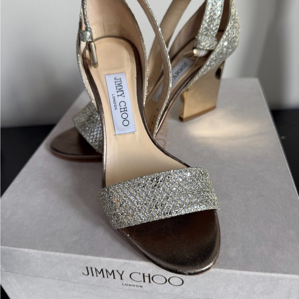 Jimmy Choo Sparkling Champagne Heels